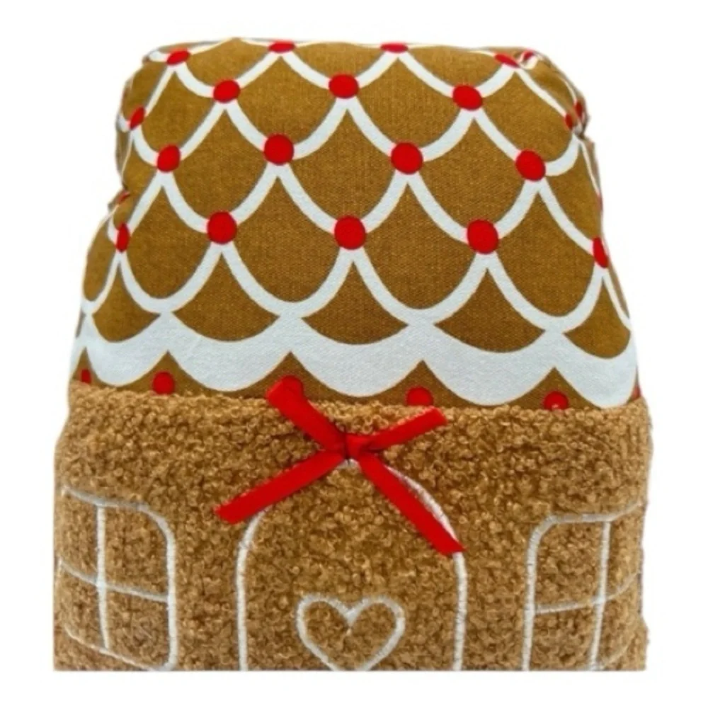 NWT-GINGERBREAD HOUSE PILLOW-BY WOMEN OWNED
